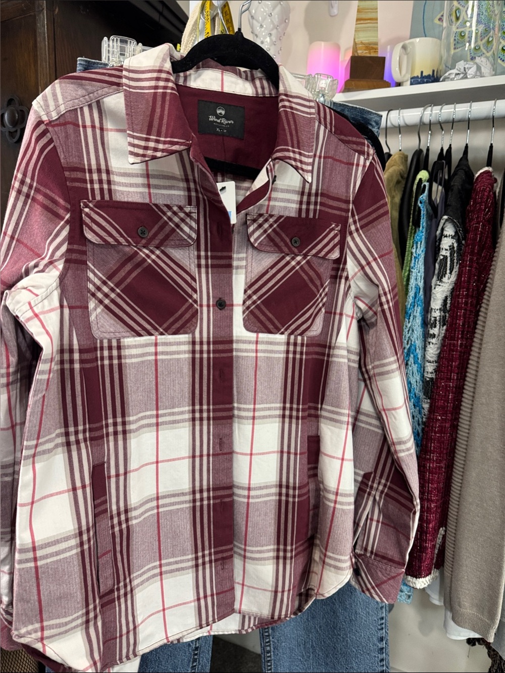 The Children's Place Burgundy Plaid Button-Down Shirt